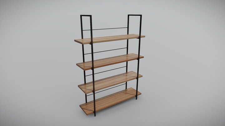 Modern Bookcase 02 3D Model