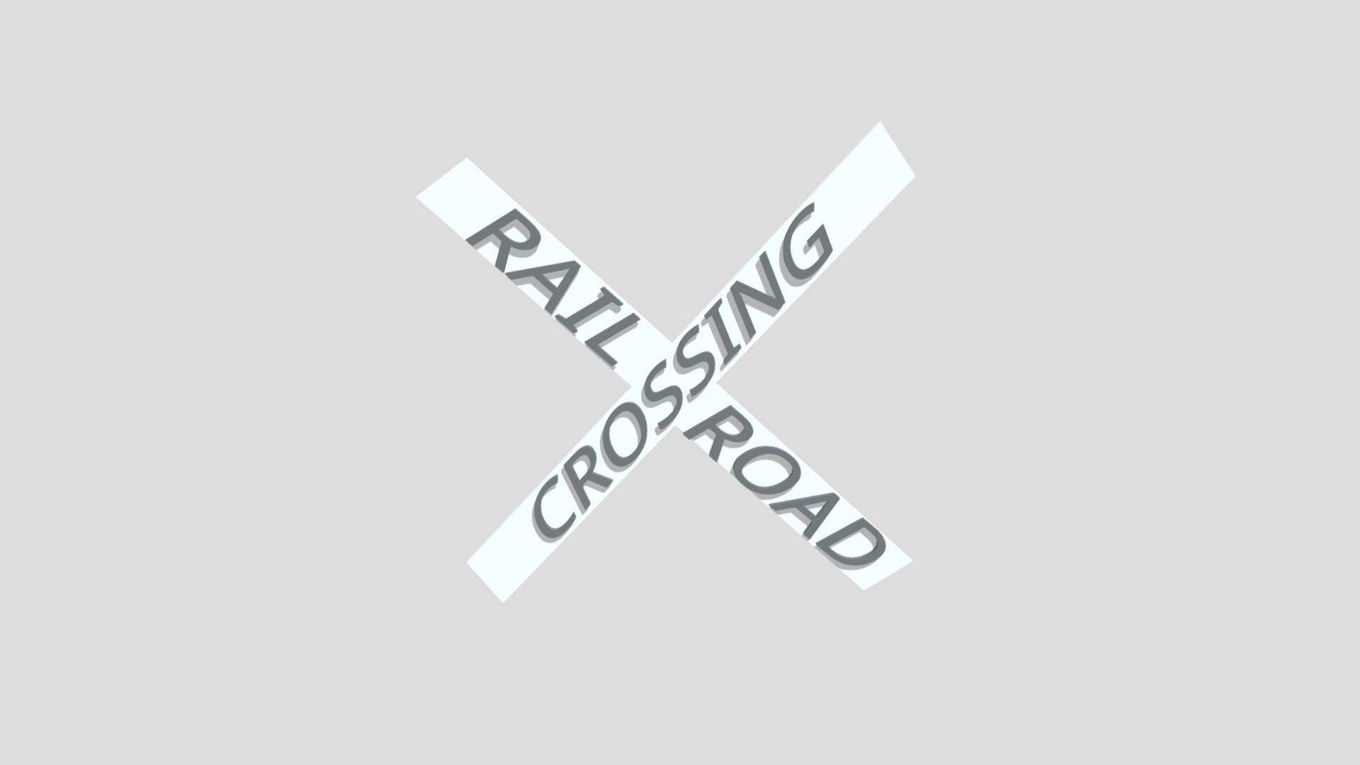 Railroad Crossing Crossbuck - Download Free 3D model by Brainy Skills ...