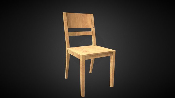 Wooden Chair 3D Model