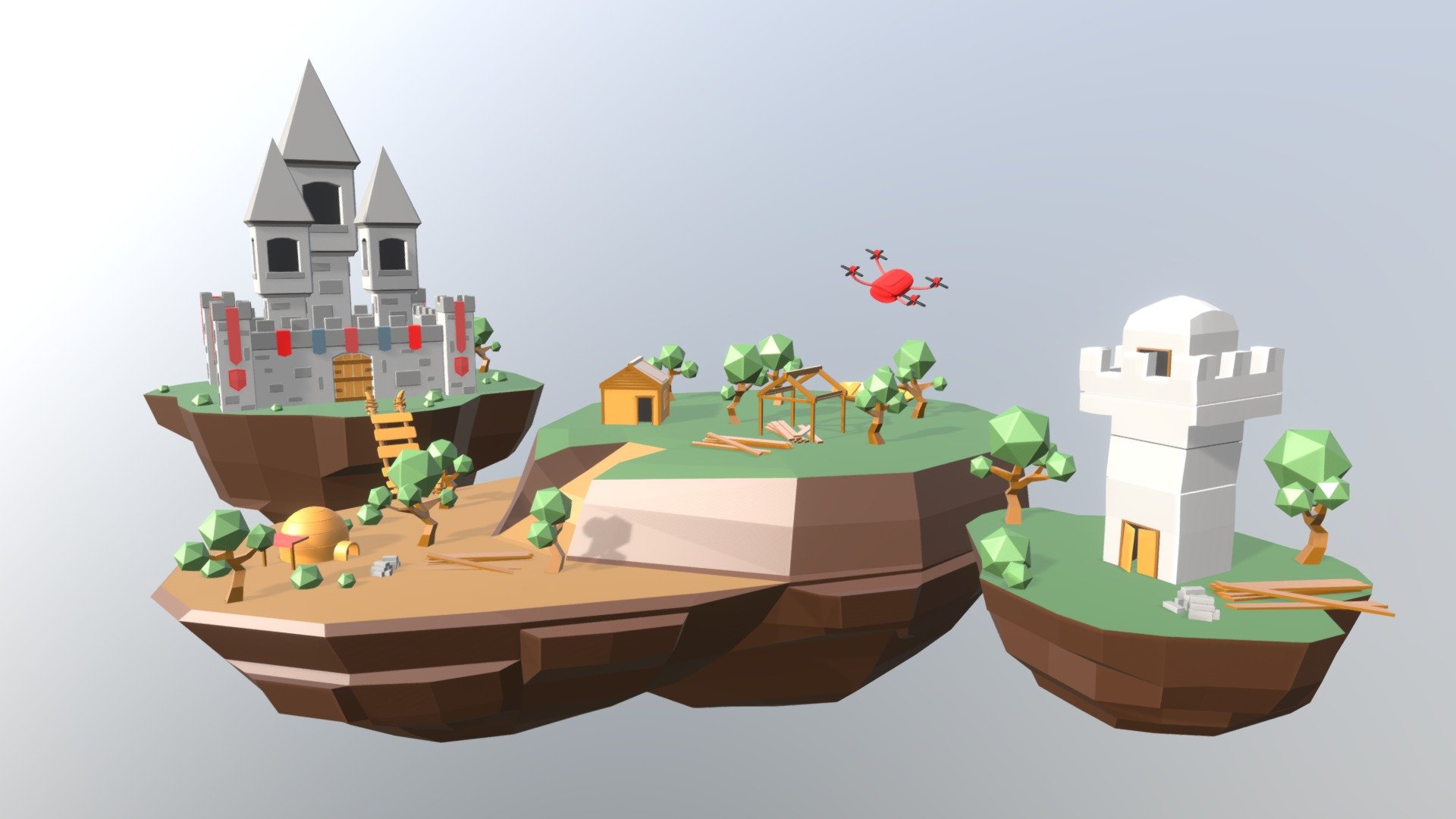 Explore the Magical Island in Low Poly 3D - Download Free 3D model by ...