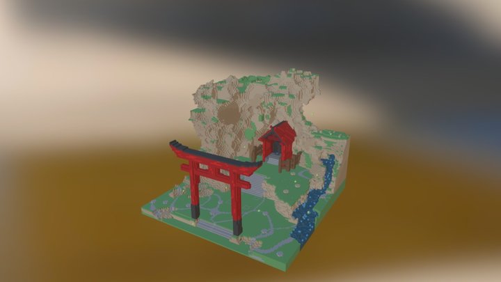 Tiny Japan Temple 3D Model