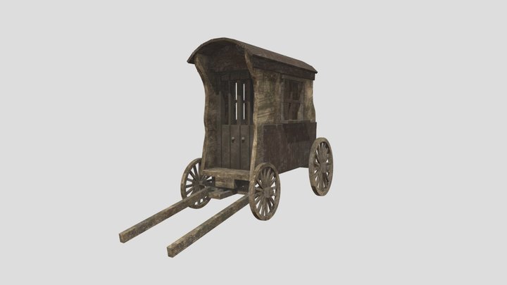 Medieval Caravan 3D Model