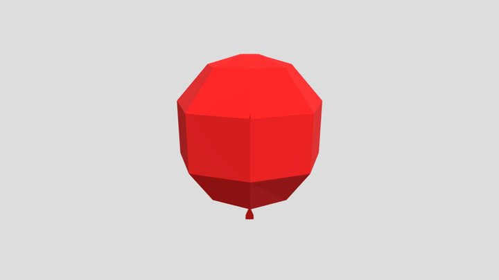 low-poly Balloon 3D Model