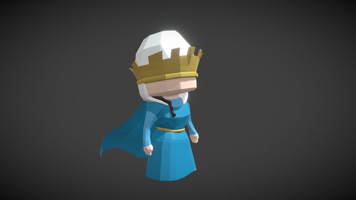 Queen Posed idle 3D Model