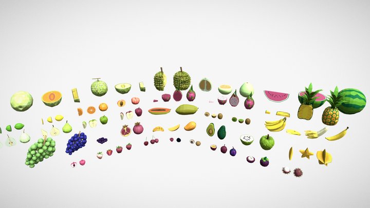 All Fruit Pack 3D Model