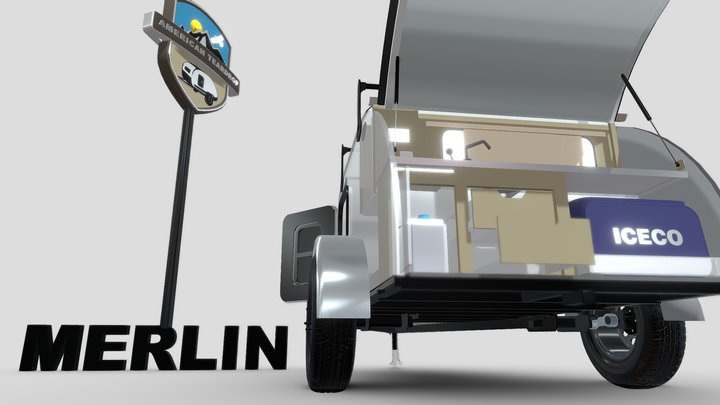 MERLIN -5' x 9' - Queen bed -920lbs DRY WEIGHT 3D Model