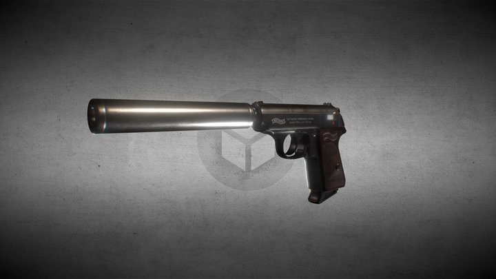 Gun 02 Walther 3D Model