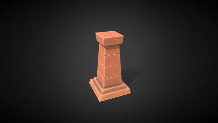 Pillar Stone 3D Model