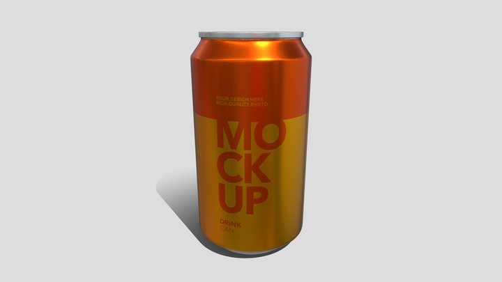 Soda Can 355ml - Orange 3D Model