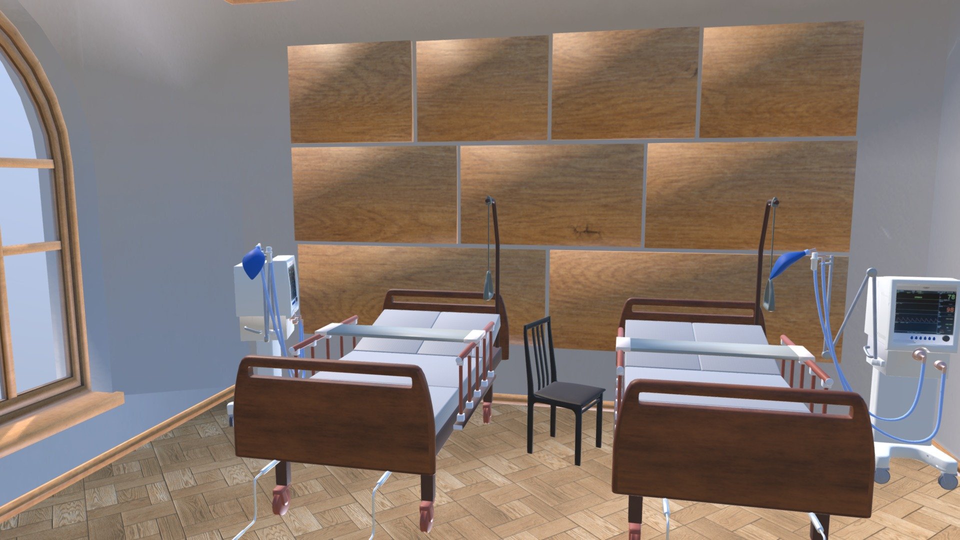 Hospital ward - interior and props