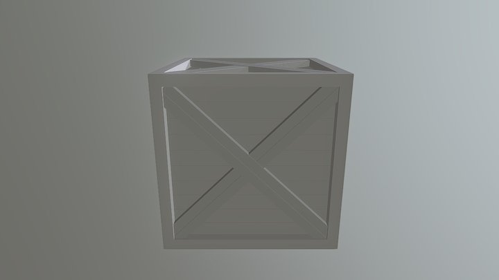 Simple Crate 3D Model