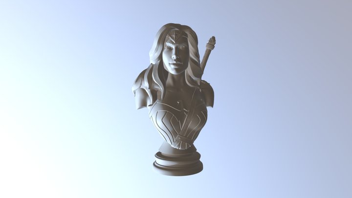 Wonderwoman Bust 3D Model