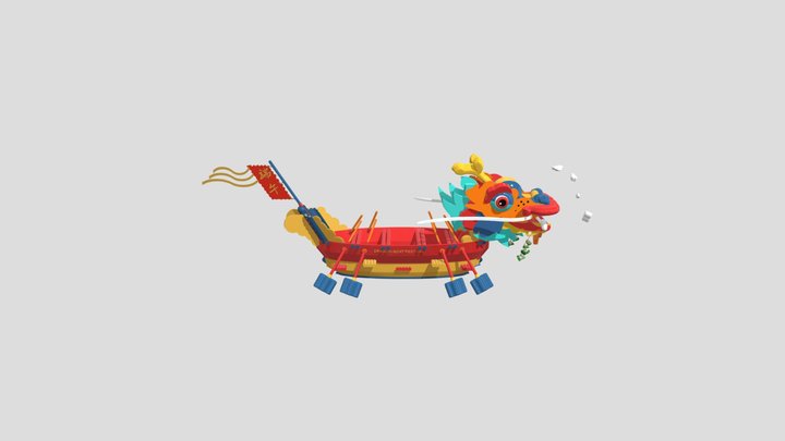 Dragon Boat Asset Pack - 02 Main body 3D Model