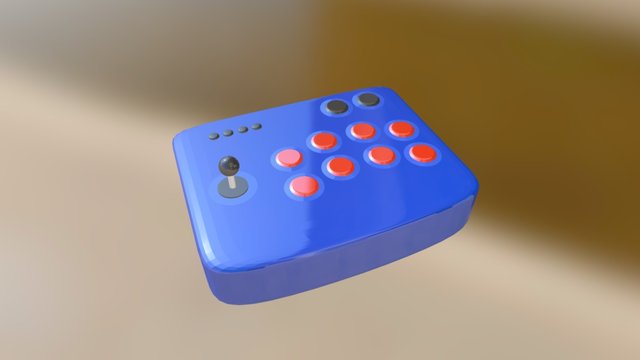 Arcade Stick 3D Model