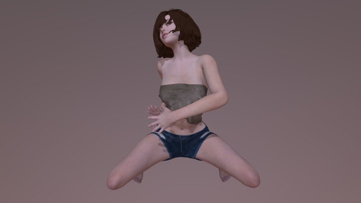 girl sitting – Modello 3D gratuito STL