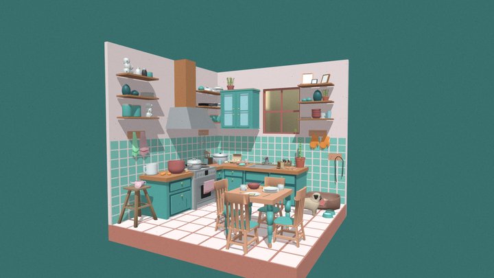 Cozy Kitchen 3D Model