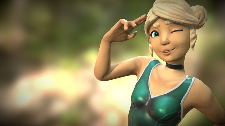 Rainbel Swimsuit 3D Model