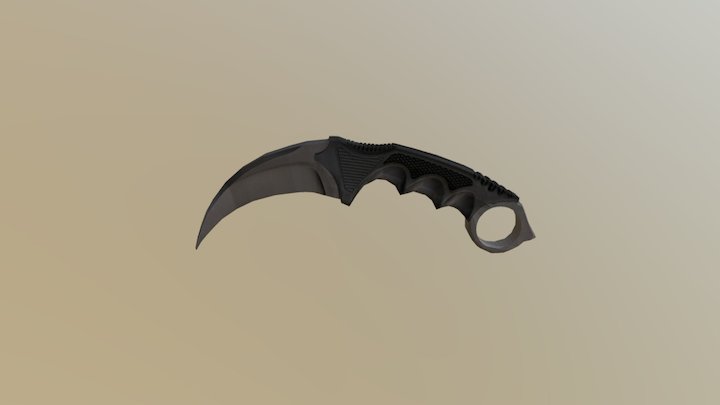Karambit knife. 3D Model