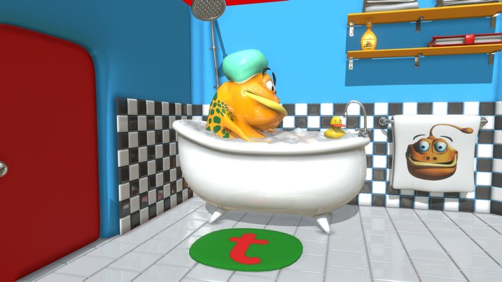 Toodeloo Bathtub - animated 3D Model