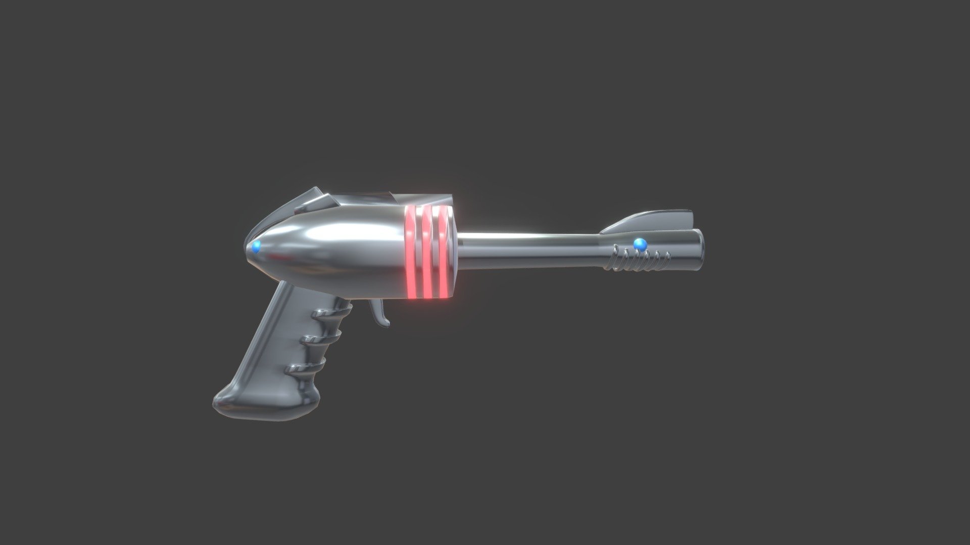 Arma Retrofuturista Low Poly