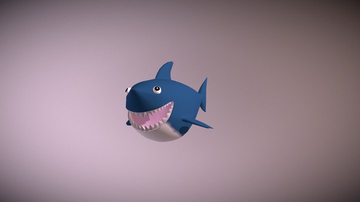 Cartoon shark 3D Model