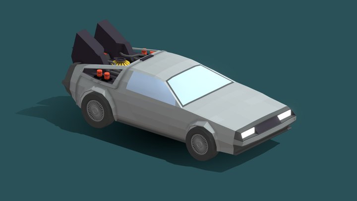 Delorean - Time machine 3D Model