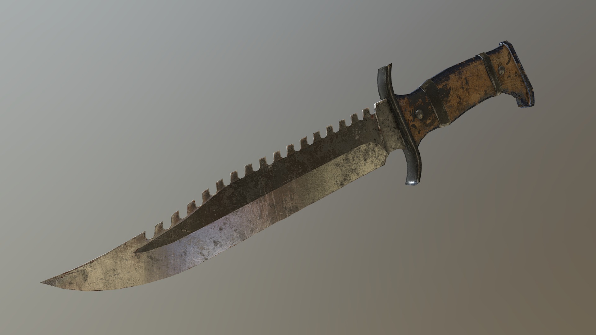 3D model Bowie Knife - This is a 3D model of the Bowie Knife. The 3D model is about a large tower with a pointed top.
