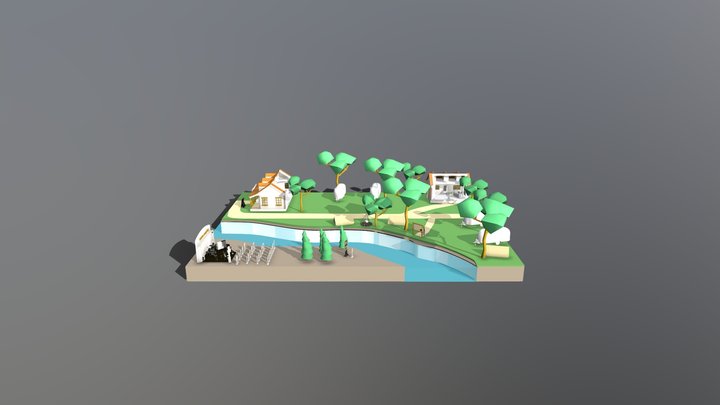 Camping_interactif 3D Model