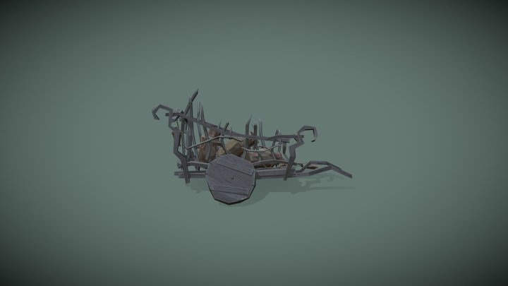 [Student Work] Wooden Cart 3D Model