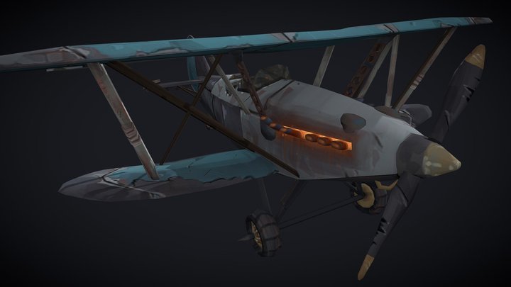 DAE RustAirborn - Hawker Hind 3D Model