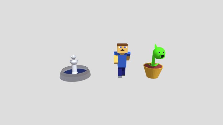3 figures 3D Model