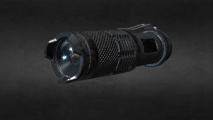 Tactical Flashlight 3D Model