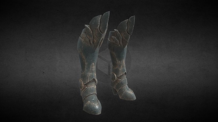 Cyborg scifi leg armor armor female 3D Model