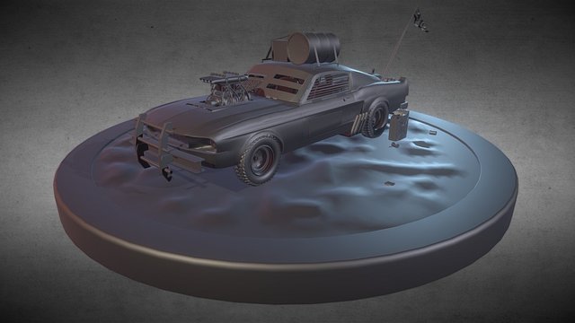 Post apocalyptic Car - High Poly WIP 3D Model