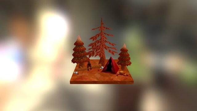 Autumn Woods 3D Model