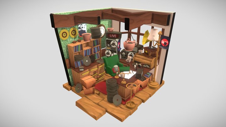70s Radio Crib 3D Model
