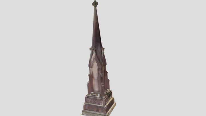 Gothic Memorial Spire - Rookwood Cemetery Sydney 3D Model