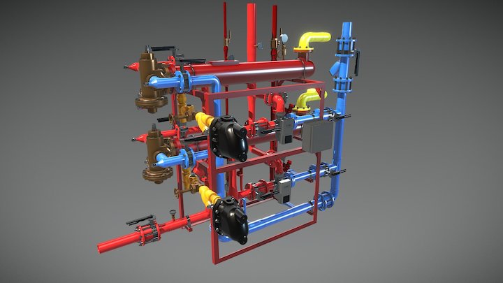 Armstrong Flo-rite Heat Exchanger 3D Model