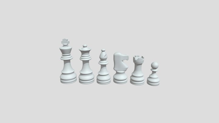 Chess pieces 3D Model