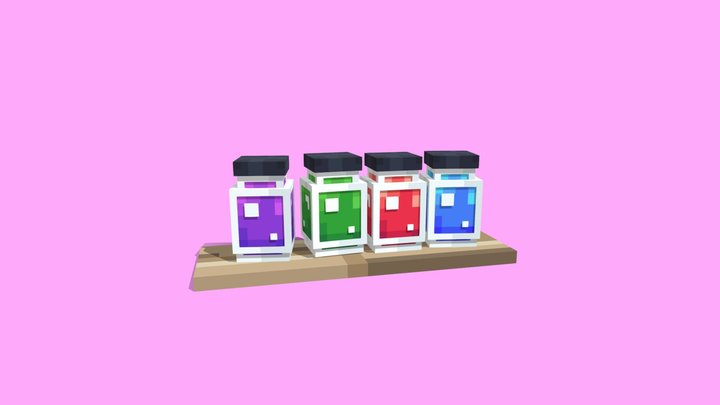 Potion bottles 3D Model