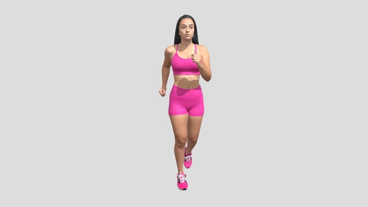 Pink Fitness Runner – Kostenloses 3D-Modell STL