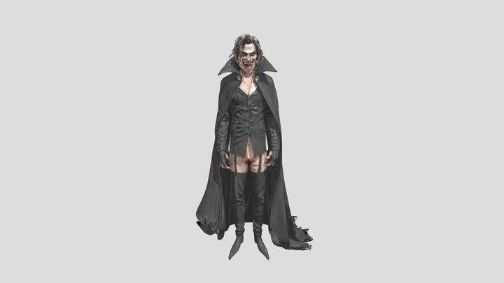 a vampire charecter with big teet 3D Model