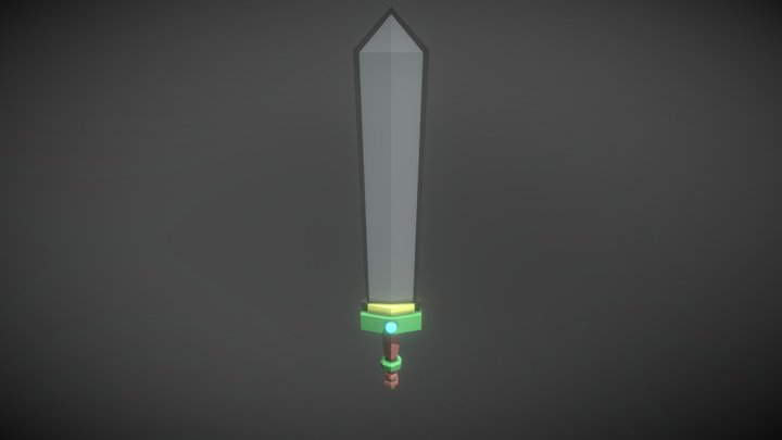 Blender Cartoon Sword 3D Model