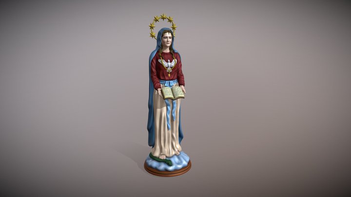 Virgin mother guardian of the word of God 3D Model