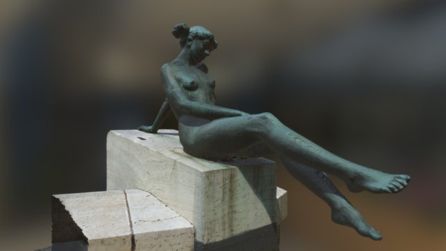 statue of a young woman 3D Model