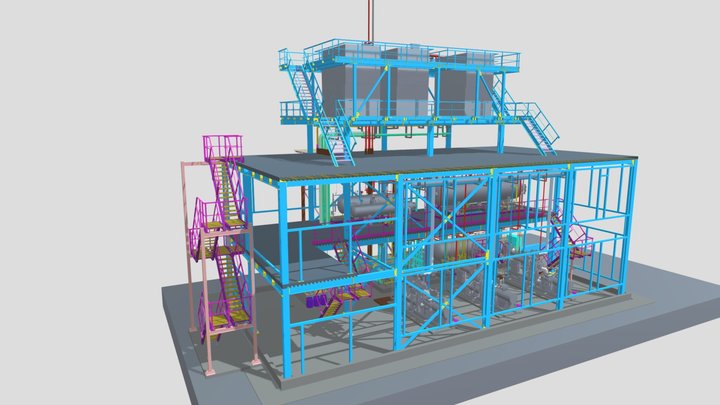 Compressor Station 3D Model