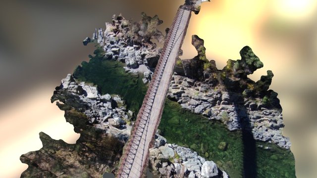 Yankee Jims Bridge over the American River 3D Model