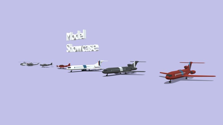 PolyPack Planes & Choppers - Asset 3D Model