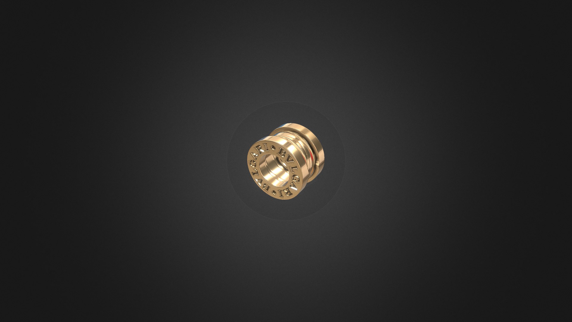 3D model 1081 – Earring - This is a 3D model of the 1081 - Earring. The 3D model is about a circular object with a light on it.