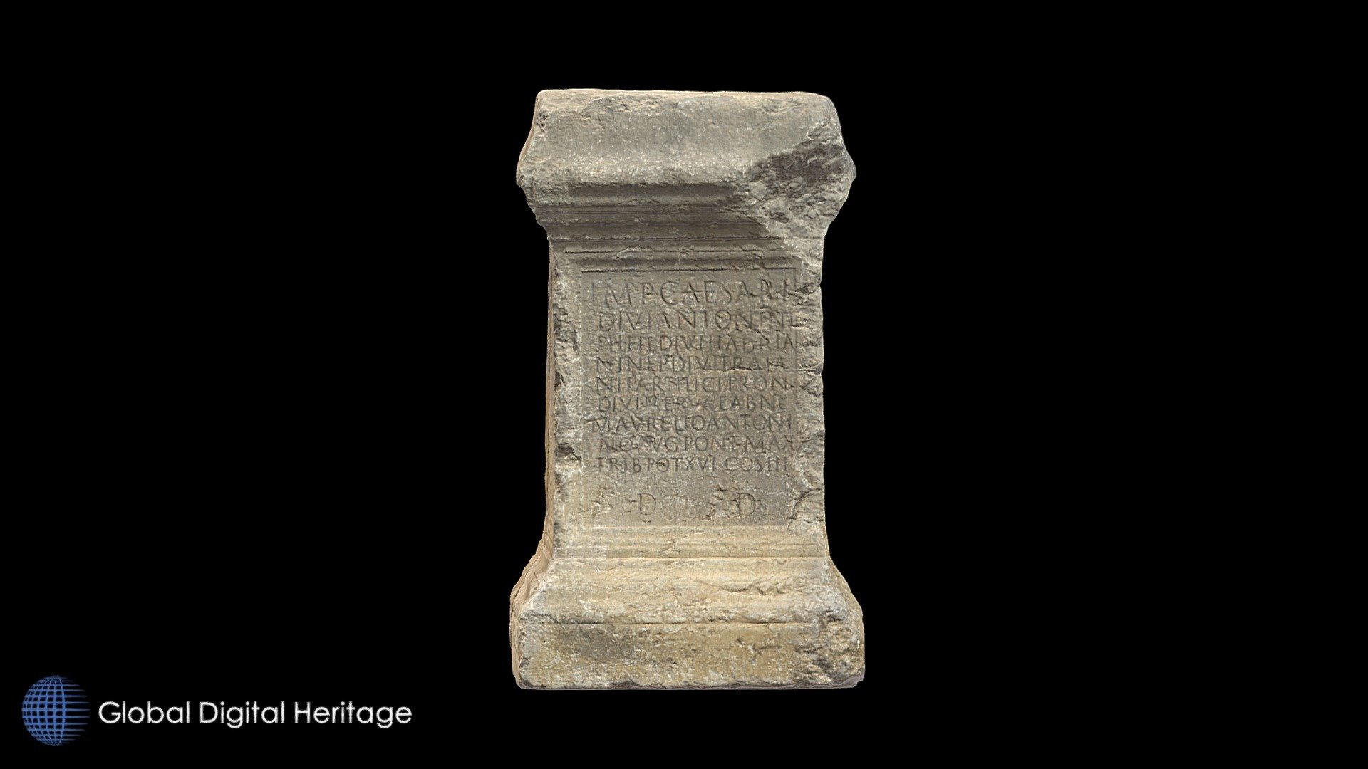 Travertine Stone Base of a Statue Download Free 3D model by Global